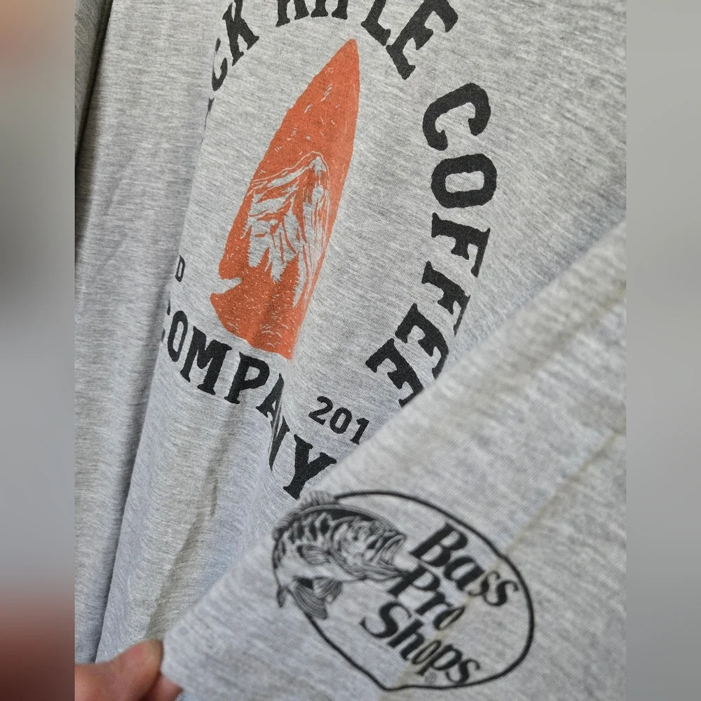 Black Rifle Coffee Company Shirt 3XL Gray Graphic Tee Bass Pro Shops Big & Tall - Picture 3 of 4